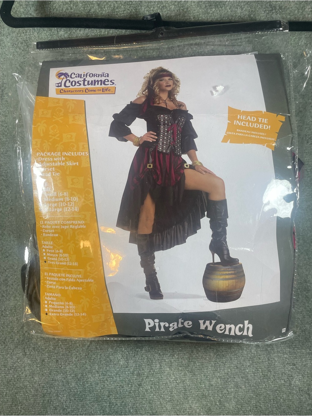 California Costumes Pirate Wench Costume - Black & Burgundy